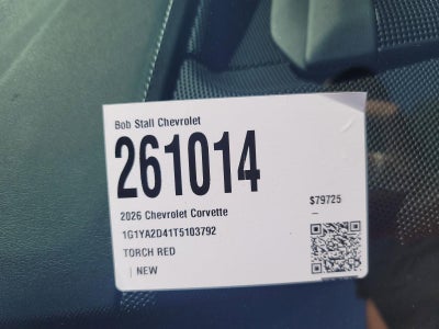 2026 Chevrolet Corvette Stingray 1LT