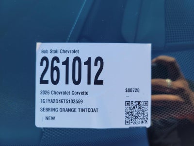 2026 Chevrolet Corvette Stingray 1LT