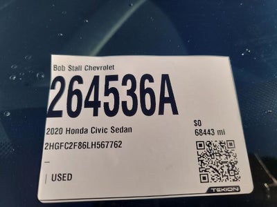 2020 Honda Civic Sedan Sport