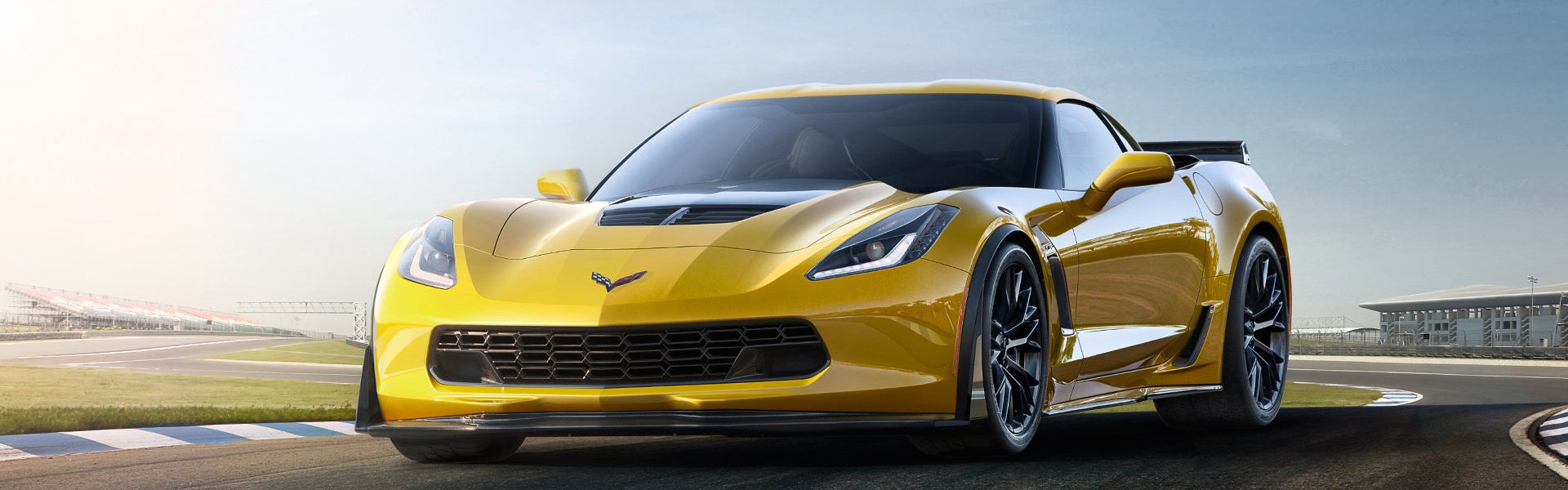 Yellow 2016 CORVETTE Z06 on racetrack