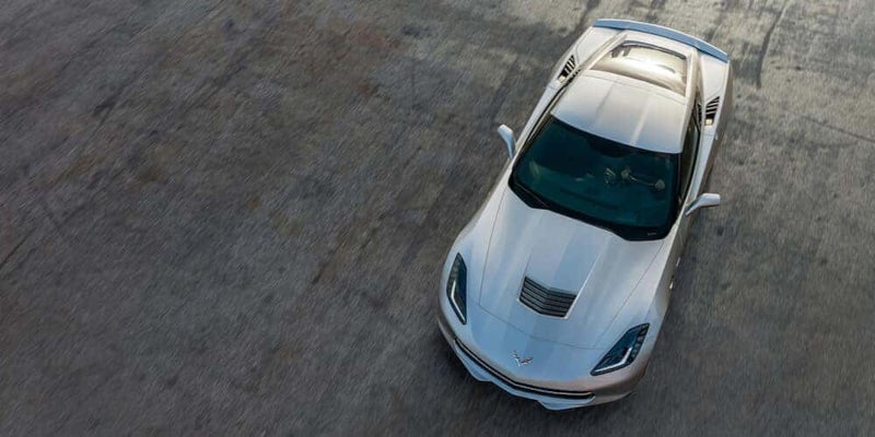 White 2016 CORVETTE Z06 on road
