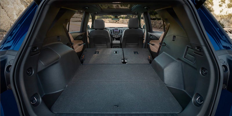 Seats Folded Down in SUV Showing Cargo Area