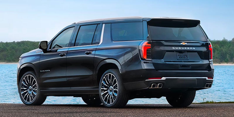 back view of Chevrolet Suburban near lake