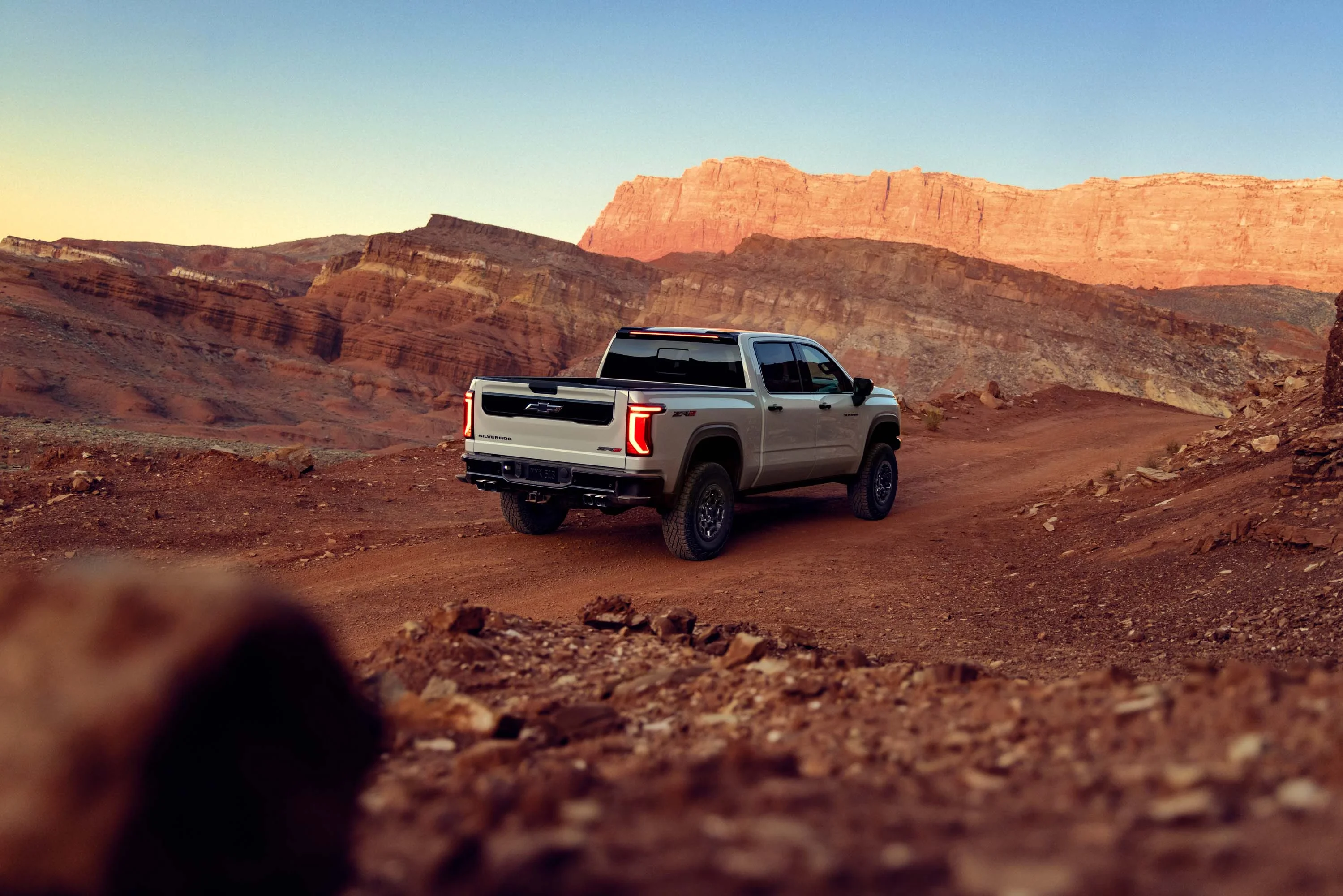 The next-generation 2027 Chevrolet Silverado 1500 ZR2 on the road