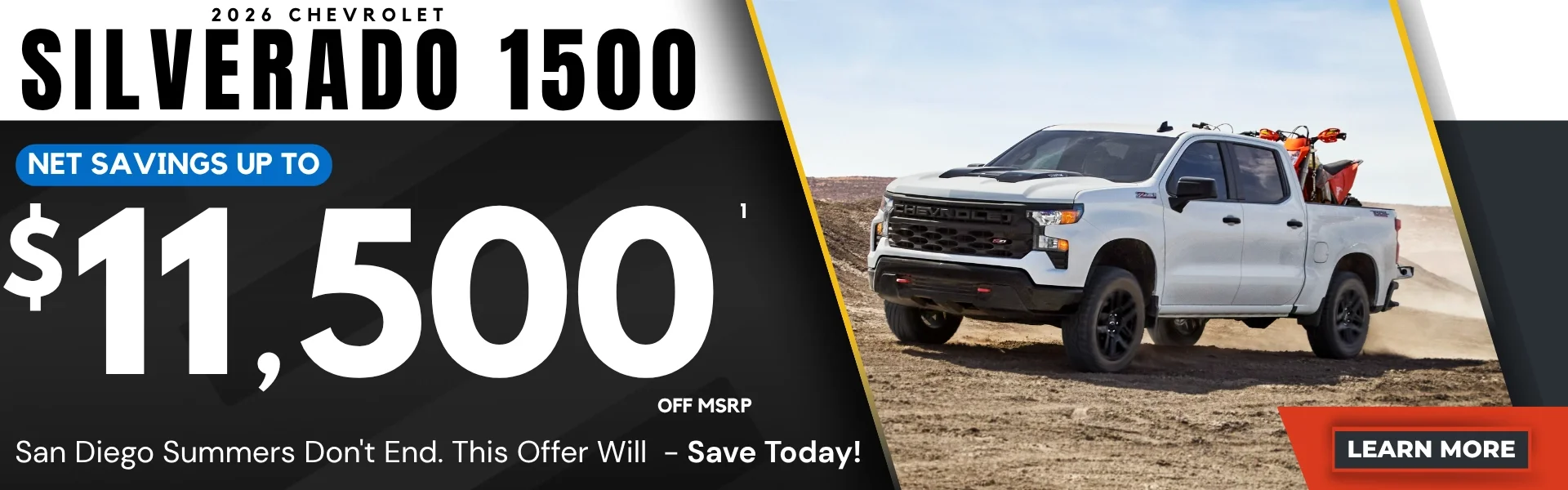 11,500 off MSRP on Silverado