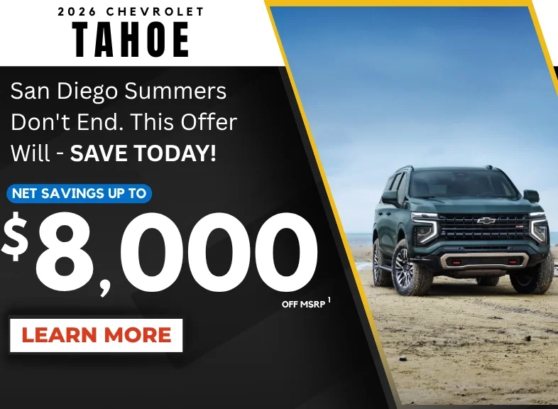 Up to $8000 off MSRP on Tahoe 